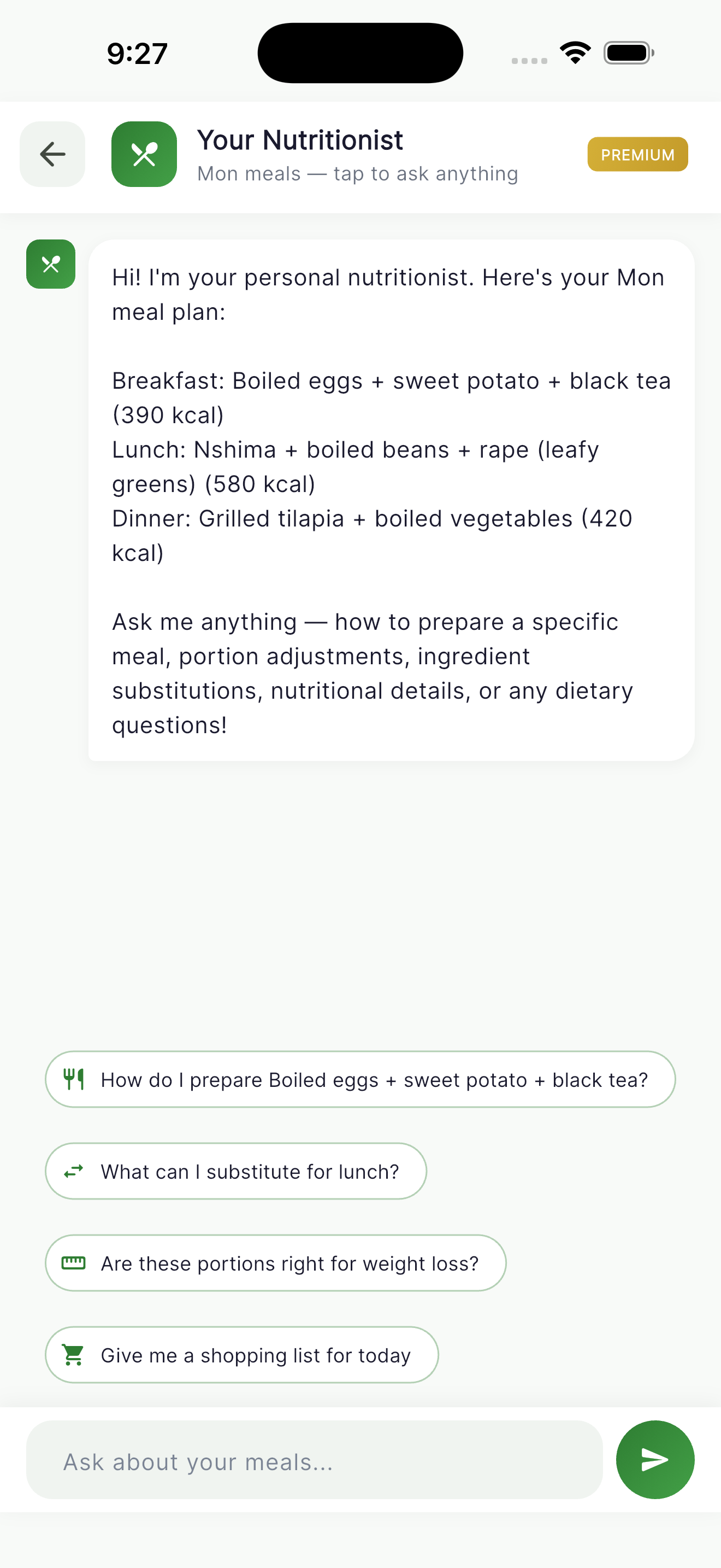 BiteVisor app screen